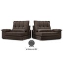 Ver imagem 7 de Sofá Bergamo 2,30m Assento Retrátil e Reclinável Velosuede Chocolate - Netsofás