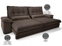 Ver imagem 3 de Sofá Bergamo 2,30m Assento Retrátil e Reclinável Velosuede Chocolate - Netsofás