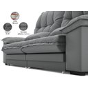 Ver imagem 5 de Sofá Bergamo 2,30m Assento Retrátil e Reclinável Velosuede Grafite - Netsofás