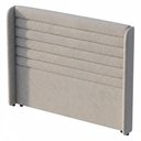 Ver mais imagens de Cabeceira Estofada para Cama Box Casal Padrão Sasha 140cm Moderna Bouclê Cinza Claro - Desk Design