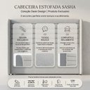 Ver imagem 5 de Cabeceira Estofada para Cama Box Casal Padrão Sasha 140cm Moderna Bouclê Cinza Claro - Desk Design