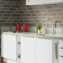 Ver mais imagens de Armário de Cozinha Completa 300cm Branco Veludo Lux da Sabrina Madesa