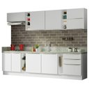 Ver imagem 3 de Armário de Cozinha Completa 300cm Branco Veludo Lux da Sabrina Madesa