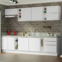 Ver imagem 1 de Armário de Cozinha Completa 300cm Branco Veludo Lux da Sabrina Madesa