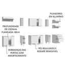 Ver imagem 5 de Armário de Cozinha Completa 300cm Branco Veludo Lux da Sabrina Madesa