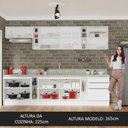 Ver imagem 6 de Armário de Cozinha Completa 300cm Branco Veludo Lux da Sabrina Madesa