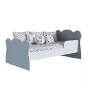 Ver imagem 2 de Mini Cama Infantil com Proteção Lateral 1590 Baby Azul/Branco