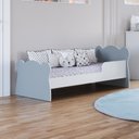 Ver imagem 1 de Mini Cama Infantil com Proteção Lateral 1590 Baby Azul/Branco
