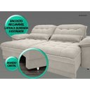 Ver mais imagens de Sofá Bergamo 2,10M Assento Retrátil e Reclinável Velosuede Areia - Netsofás