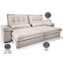 Ver imagem 3 de Sofá Bergamo 2,30m Assento Retrátil e Reclinável Velosuede Areia - Netsofás