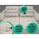 Ver imagem 3 de Sofá Bergamo 2,50M Assento Retrátil e Reclinável Velosuede Areia - Netsofás