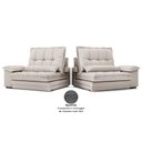 Ver imagem 7 de Sofá Bergamo 2,90m Assento Retrátil e Reclinável Velosuede Areia - Netsofás