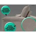 Ver imagem 6 de Sofá Bergamo 2,50M Assento Retrátil e Reclinável Velosuede Bege - NetSofás