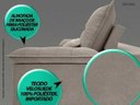 Ver imagem 6 de Sofá Bergamo 2,50M Assento Retrátil e Reclinável Velosuede Bege - NetSofás