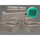 Ver imagem 7 de Sofá Bergamo 2,50M Assento Retrátil e Reclinável Velosuede Bege - NetSofás