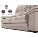 Ver imagem 5 de Sofá Bergamo 2,90m Assento Retrátil e Reclinável Velosuede Bege - Netsofás