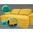 Ver mais imagens de Sofá Bergamo 2,50M Assento Retrátil e Reclinável Velosuede Canário - NetSofás