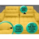 Ver imagem 3 de Sofá Bergamo 2,50M Assento Retrátil e Reclinável Velosuede Canário - NetSofás