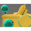 Ver imagem 6 de Sofá Bergamo 2,50M Assento Retrátil e Reclinável Velosuede Canário - NetSofás