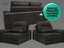 Ver imagem 7 de Sofá Bergamo 2,50M Assento Retrátil e Reclinável Velosuede Chocolate - NetSofás