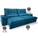 Ver imagem 3 de Sofá Bergamo 2,10m Assento Retrátil e Reclinável Velosuede Royal - Netsofás