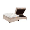 Ver imagem 1 de Cama Box Casal: Colchão Molas Pocket Ensacadas Castor Silver Star Air One Face + Base Crc Suede