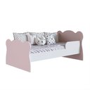 Ver imagem 2 de Mini Cama Infantil com Proteção Lateral 1590 Baby Rosa/Branco