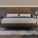 Ver imagem 7 de Cama Casal Queen com Cabeceira 165cm Pés Metálicos Elisa S05 Veludo Marrom - Mpozenato
