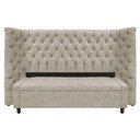 Ver imagem 1 de Kit Cabeceira e Calçadeira Baú Queen Everest P02 160cm para Cama Box Suede - Doce Sonho Móveis