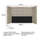 Ver imagem 4 de Kit Cabeceira e Calçadeira Baú Queen Everest P02 160cm para Cama Box Suede - Doce Sonho Móveis