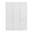 Ver imagem 4 de Conjunto Infantil Guarda Roupa e Cômoda Jade 100% Mdf Branco Semi Brilho - Sallar Home