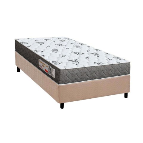Conjunto Box Solteiro: Colchão Espuma Orthoflex D33 Comfortpedic Line Black + Base Crc Suede Clean(