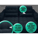 Ver imagem 3 de Sofá Bergamo 2,50M Assento Retrátil e Reclinável Velosuede Petróleo - NetSofás