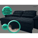 Ver mais imagens de Sofá Bergamo 2,50M Assento Retrátil e Reclinável Velosuede Petróleo - NetSofás