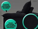 Ver imagem 6 de Sofá Bergamo 2,50M Assento Retrátil e Reclinável Velosuede Preto - NetSofás
