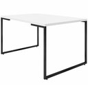 Ver imagem 2 de Mesa de Jantar 4 Lugares Retangular Rivera F01 Industrial 136x75 Branco Fosco - Lyam Decor