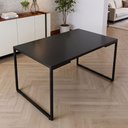 Ver imagem 6 de Mesa de Jantar 4 Lugares Retangular Rivera F01 Industrial 136x75 Preto Fosco - Lyam Decor