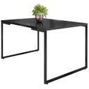 Ver imagem 1 de Mesa de Jantar 4 Lugares Retangular Rivera F01 Industrial 136x75 Preto Fosco - Lyam Decor