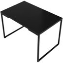Ver imagem 3 de Mesa de Jantar 4 Lugares Retangular Rivera F01 Industrial 136x75 Preto Fosco - Lyam Decor