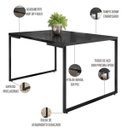 Ver imagem 3 de Mesa de Jantar 4 Lugares Retangular Rivera F01 Industrial 136x75 Preto Fosco - Lyam Decor