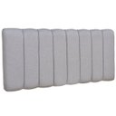 Ver imagem 4 de Cabeceira Cama Box Painel Queen 160 cm Dubai W01 Linho Cinza Escuro - Lyam Decor