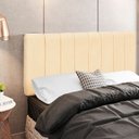 Ver imagem 4 de Cabeceira Cama Box Painel Casal 140 cm Dubai W01 Suede Bege - Lyam Decor