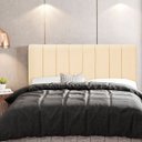 Ver imagem 2 de Cabeceira Cama Box Painel Casal 140 cm Dubai W01 Suede Bege - Lyam Decor