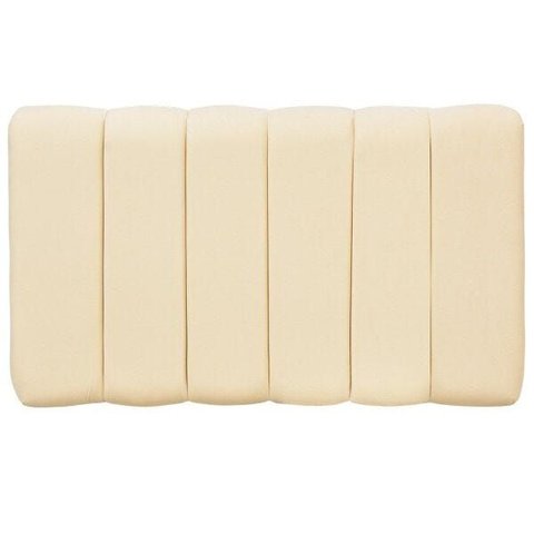 Cabeceira Cama Box Painel Solteiro 100 cm Dubai W01 Suede Bege - Lyam Decor