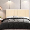 Ver imagem 3 de Cabeceira Cama Box Painel Solteiro 100 cm Dubai W01 Suede Bege - Lyam Decor