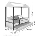Ver imagem 3 de Cama Casa Lara Branco/Mel c/ Auxiliar