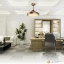 Ver imagem 4 de Ventilador Teto Retrátil Controle Remoto 4 Pás Dourado Led