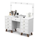 Ver imagem 1 de Penteadeira Camarim com Banqueta Eloá Branco - Patrimar Móveis