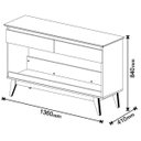 Ver imagem 4 de Aparador Classic + 1.36 Off White - Imcal Móveis