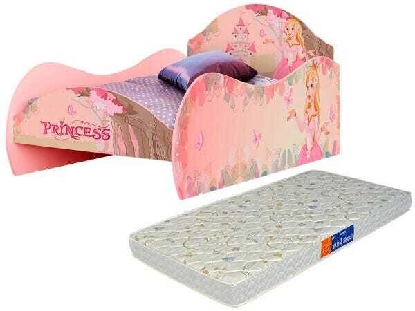 Cama Infantil Princesa Rosa com Colchão - Rosa